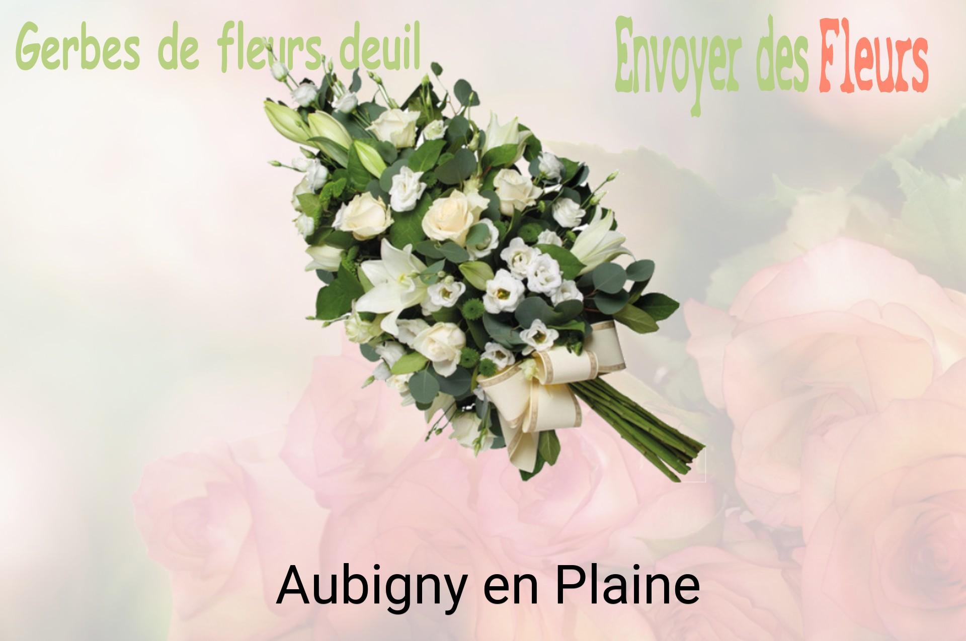 Gerbe de fleurs de deuil livrée à Aubigny-en-Plaine